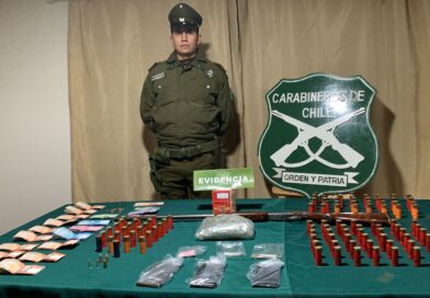 Carabineros detuvo en Coihueco a 4 sujetos que portaban armamento, munición y drogas